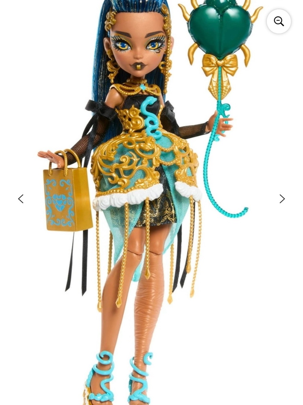 monster high scary sweet birthday Cleo de Nile Doll in Teal, Gold, Black